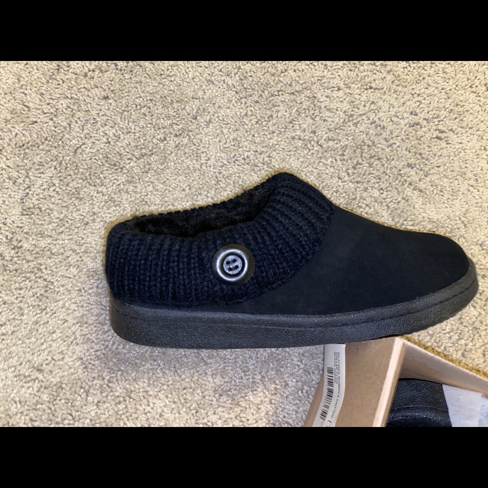 Clark’s Knitted Collar Clog Black Suede